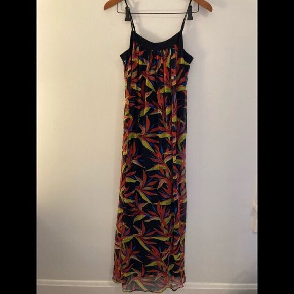 ‎Ella moss leaf print maxi dress - Picture 1 of 4